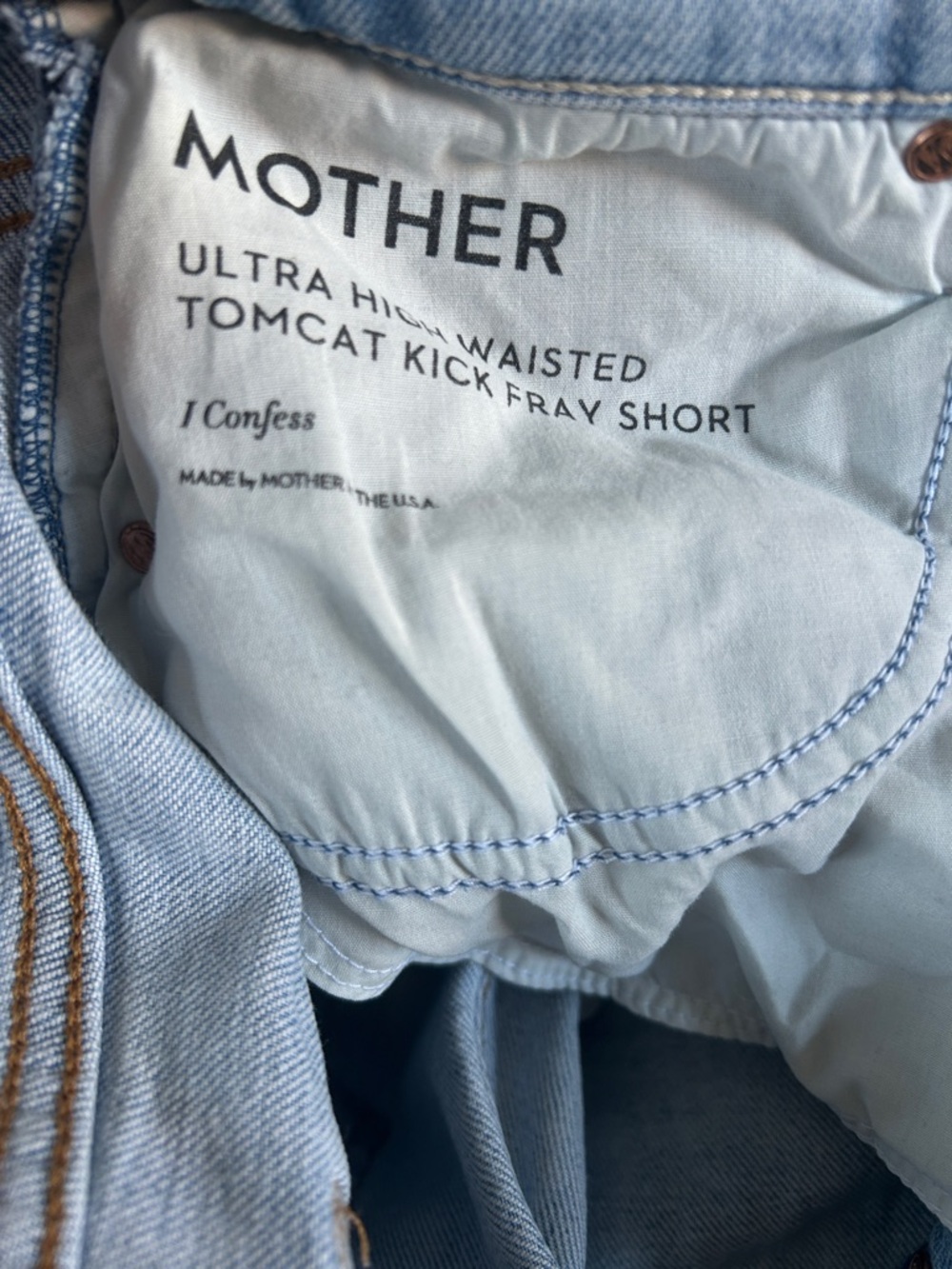 MOTHER Denim Ultra High Waisted Tomcat Kick Fray Short - Picture 5 of 8
